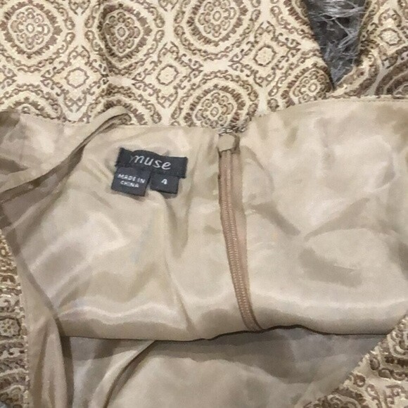 Muse Pull-on Wide Leg Pants Metallic Boho Size 4 - Picture 4 of 8